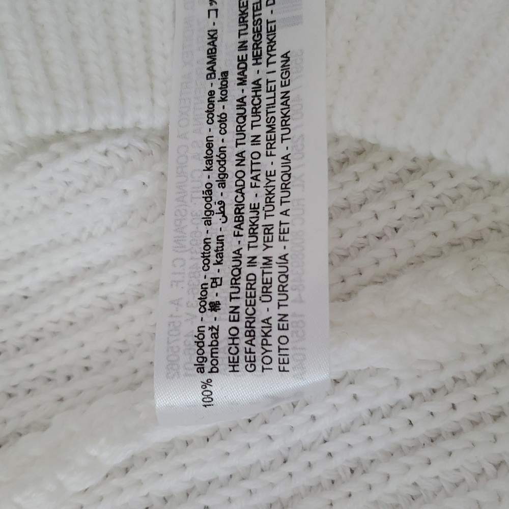 ZARA White Turtleneck Long Women's Sweater. XL. - Picture 8 of 9